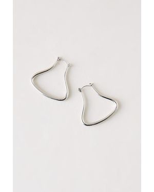 Anthropologie Sculpted Hoop Earrings - Natural