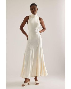 By Anthropologie Joni Jacquard High-Neck Maxi Dress - Natural