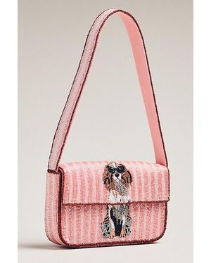 By Anthropologie The Fiona Beaded Bag: Animal Edition - Pink