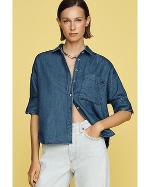 Maeve Mabel Boxy Oxford Shirt By - Blue