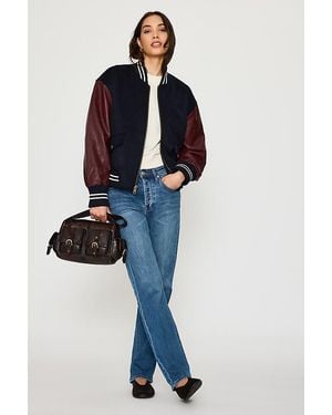 GOOD AMERICAN Team Varsity Jacket - Blue