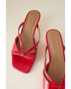 Flattered Jordan Leather Kitten Heels - Red