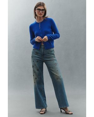 Pilcro The Adi Mid-Rise Studded Flare Jeans By - Blue