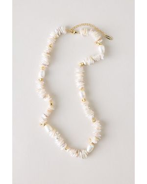 By Anthropologie Pearl & Shell Necklace - Natural