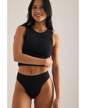 Modibodi Moderate Absorbency Seamfree Period Hi-Leg Cheeky Knickers - Black