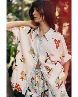 Celandine Linen-Blend Buttondown Shirt - Multicolour