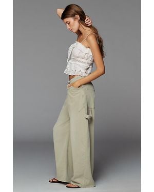 Pilcro The Kayden High-Rise Carpenter Barrel Trousers By - Grey