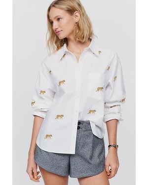 Maeve The Shrunken Bennet Buttondown Shirt By - White