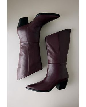 Matisse Edie Leather Asymmetric Boots - Black