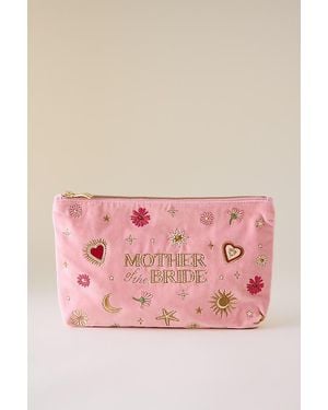Elizabeth Scarlett Mother Of The Bride Embroidered Pouch - Pink
