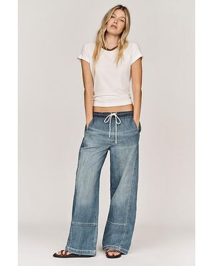 Pilcro The Izzie Relaxed Full-Length Pull-On Barrel Jeans By - Blue