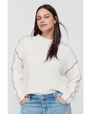 Maeve Carys Mock-Neck Jumper - White