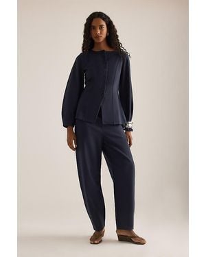ALIGNE Markus Ponte Barrel Trousers - Blue