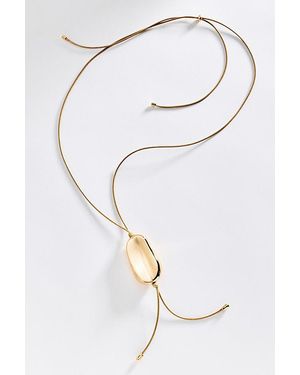 By Anthropologie Corded Organic Pendant Necklace - White