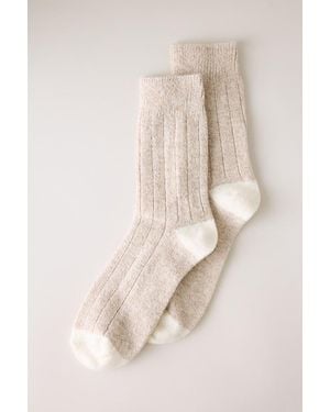 LE BON SHOPPE Classic Cashmere Socks - Natural