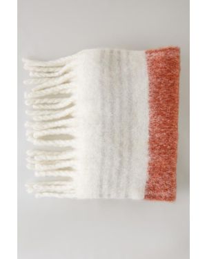 By Anthropologie Stripe Blanket Scarf - White