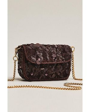 Maeve Fiona Mini Sequin Bag - Brown