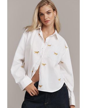 Maeve The Bennet Shrunken Buttondown Shirt By - White