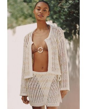 Celandine Open Knit Cardigan - Natural