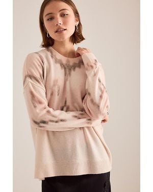 Pilcro Crew Neck Wool-Cashmere Printed Jumper - Natural