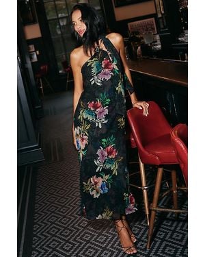 By Anthropologie Hardware Halter Scarf Slip Maxi Dress - Black