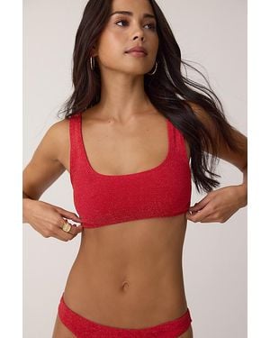 Bondeye Malibu Crop Bikini Top - Red