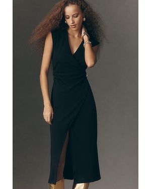 By Anthropologie Sleeveless Knit Hardware A-Line Midi Dress - Blue