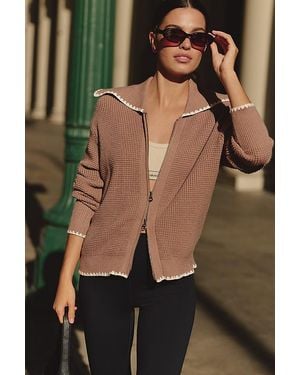Varley Sibley Knitted Zip-Front Jacket - Black