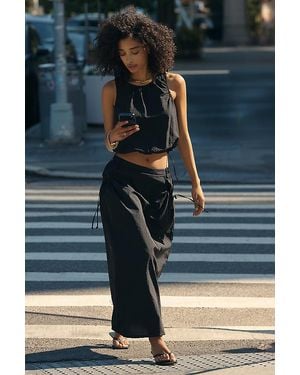 Daily Practice Nylon Midi Skirt - Blue