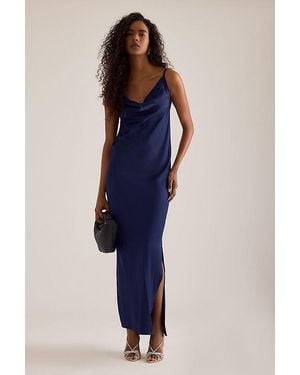 SELECTED Giona Cami Cowl-Neck Maxi Dress - Blue