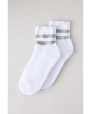 By Anthropologie Sporty Stripe Socks - White