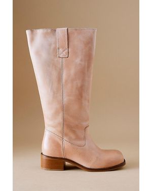 Anthropologie Estellar Leather Boots - Natural