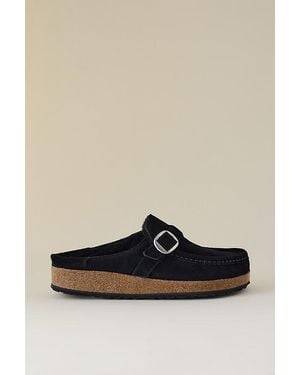 Birkenstock Buckley Shearling Suede Clogs - Black