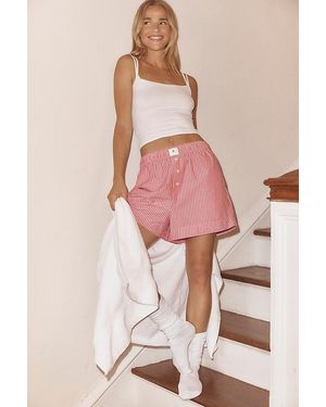 By Anthropologie The Honey Seamless Ribbed Two-Strap Tank Top - Pink