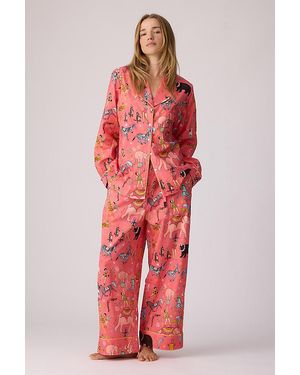 Karen Mabon Circus Long Pyjama Set - Red