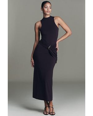 By Anthropologie Ruched Sleeveless Knit Maxi Dress - Blue