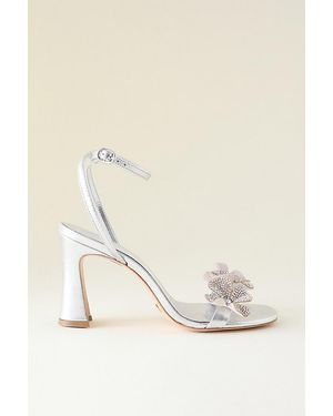 Vicenza Flower Block Heels - Natural
