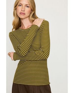 SELECTED Anna Long-Sleeve Stripe Top - Green
