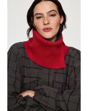 Anthropologie Ribbed Neck Snood - Red