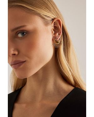 Rachel Jackson Plated Electric Goddess Statement Earrings - Brown