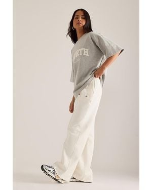 4th & Reckless Fergie Pintuck Wide-Leg Joggers - Natural
