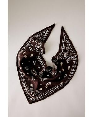 By Anthropologie Knitted Triangle Bandana Headscarf - Brown