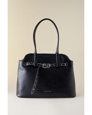 Charles & Keith Victoria Belted Tote Bag - Black
