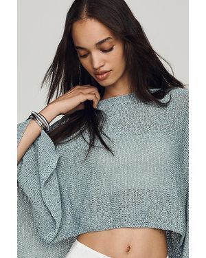 By Anthropologie Gauze Knit Poncho - Blue