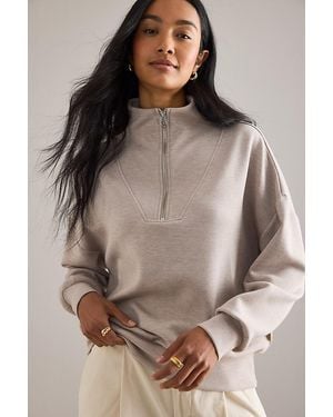 Varley Hawley Half-Zip Sweatshirt - Brown