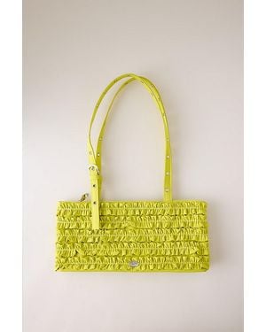 Damson Madder Sophia Ruffle Baguette Bag - Yellow
