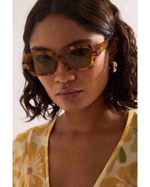 By Anthropologie Statement Square Sunglasses - Blue