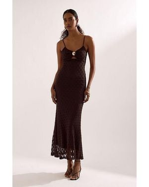 Bardot Karla Clasp Midi Dress - Brown