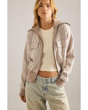 Varley Ablett Jacquard Knit Jacket - Natural