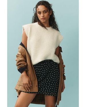 FRNCH Crew-Neck Bouclé Jumper Vest - White